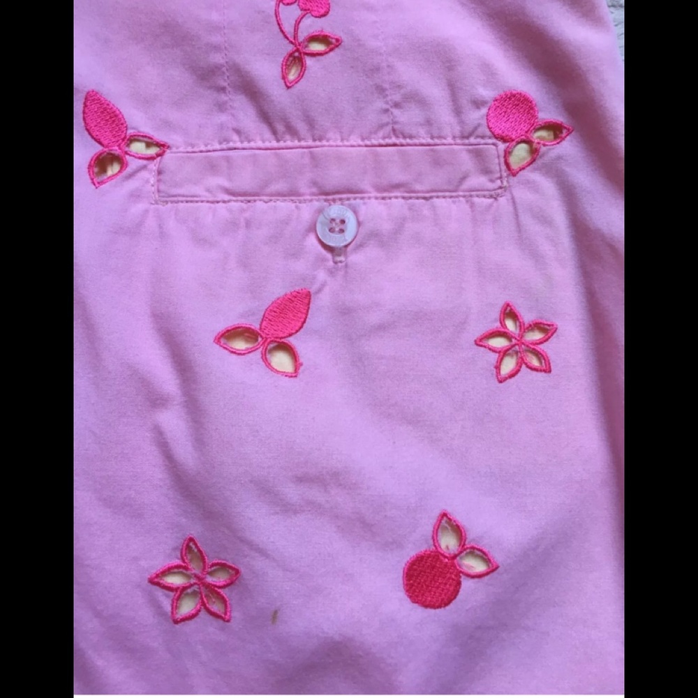 Lilly Pulitzer Sweet Pink Mini Skirt, Size 4, Pink w/ Pink Flowers, Back Zip EUC - Picture 5 of 8